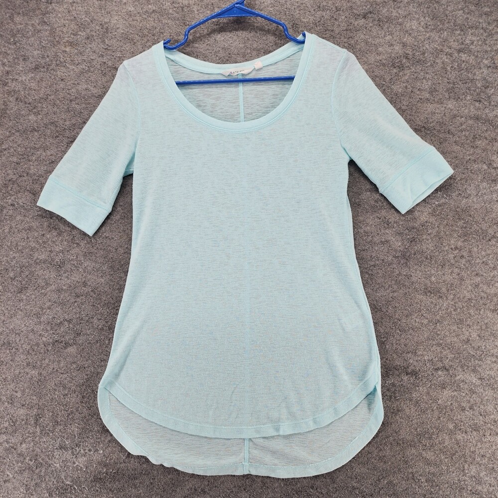 Athleta Shirt Womens XS Short Sleeve Blue